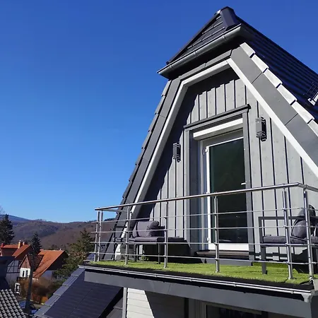 Design-loft Brockenblick -netflix-smart Tv-wlan-wallbox-kaffeevollautomat-balkon- Panoramaaussicht-getraenke-pizza-snacks ורניגרוד