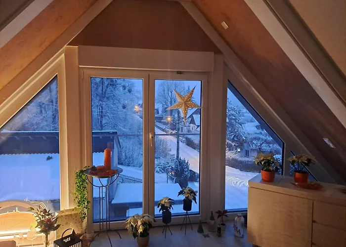 Design-loft Brockenblick -netflix-smart Tv-wlan-wallbox-kaffeevollautomat-balkon- Panoramaaussicht-getraenke-pizza-snacks * Wernigerode