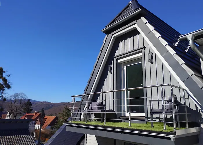 Design-loft Brockenblick -netflix-smart Tv-wlan-wallbox-kaffeevollautomat-balkon- Panoramaaussicht-getraenke-pizza-snacks 베르니게로데